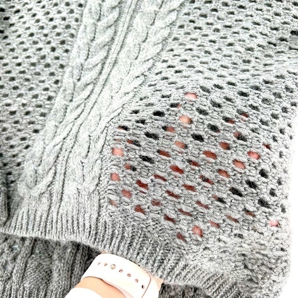 JC Penny Netted Sweater Wool Blend Grey Size XL - Picture 6 of 11